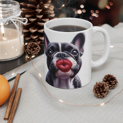 French Bulldog Blowing Kiss Mug (11oz & 15oz)