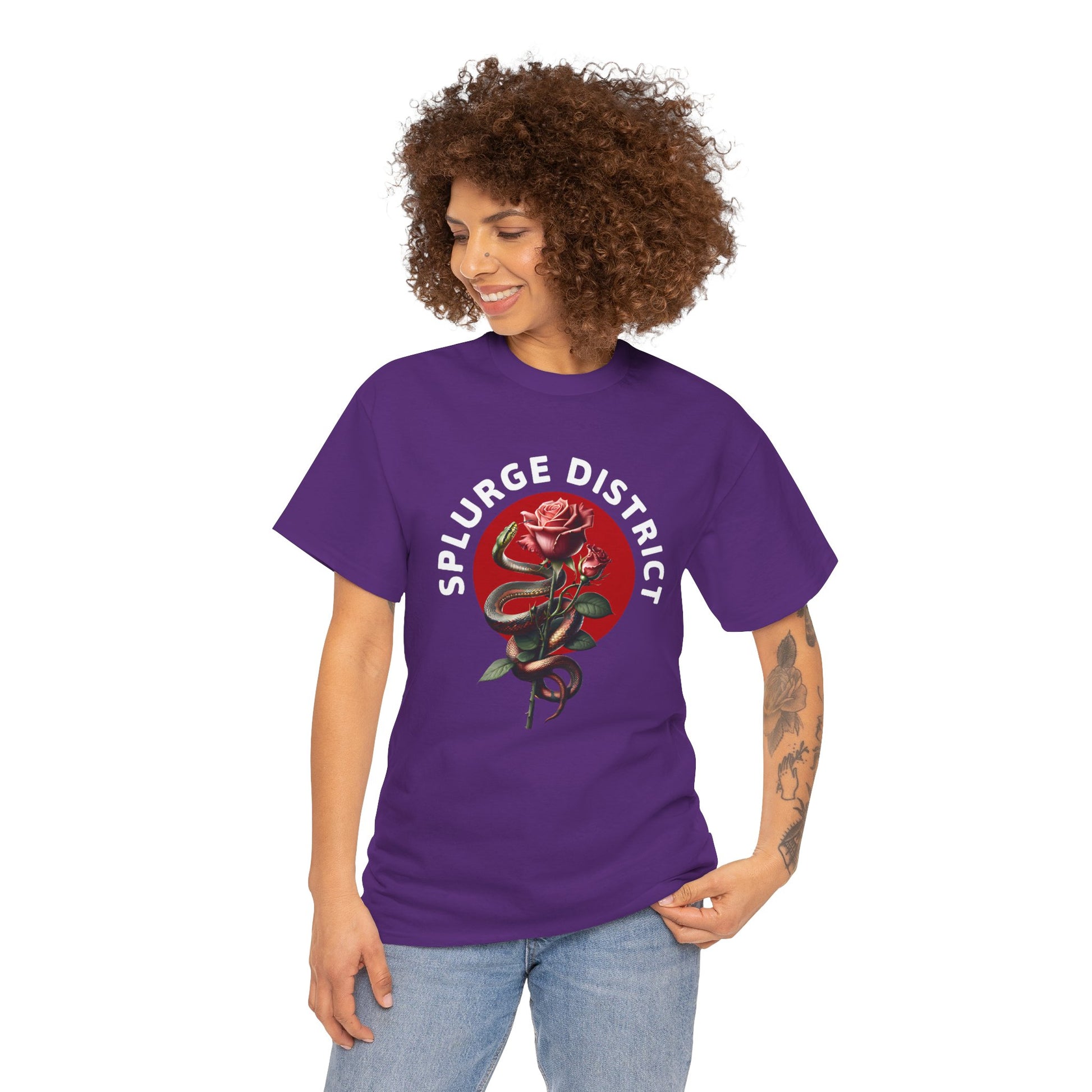 Splurge District Graphic Tee - with Rose Design