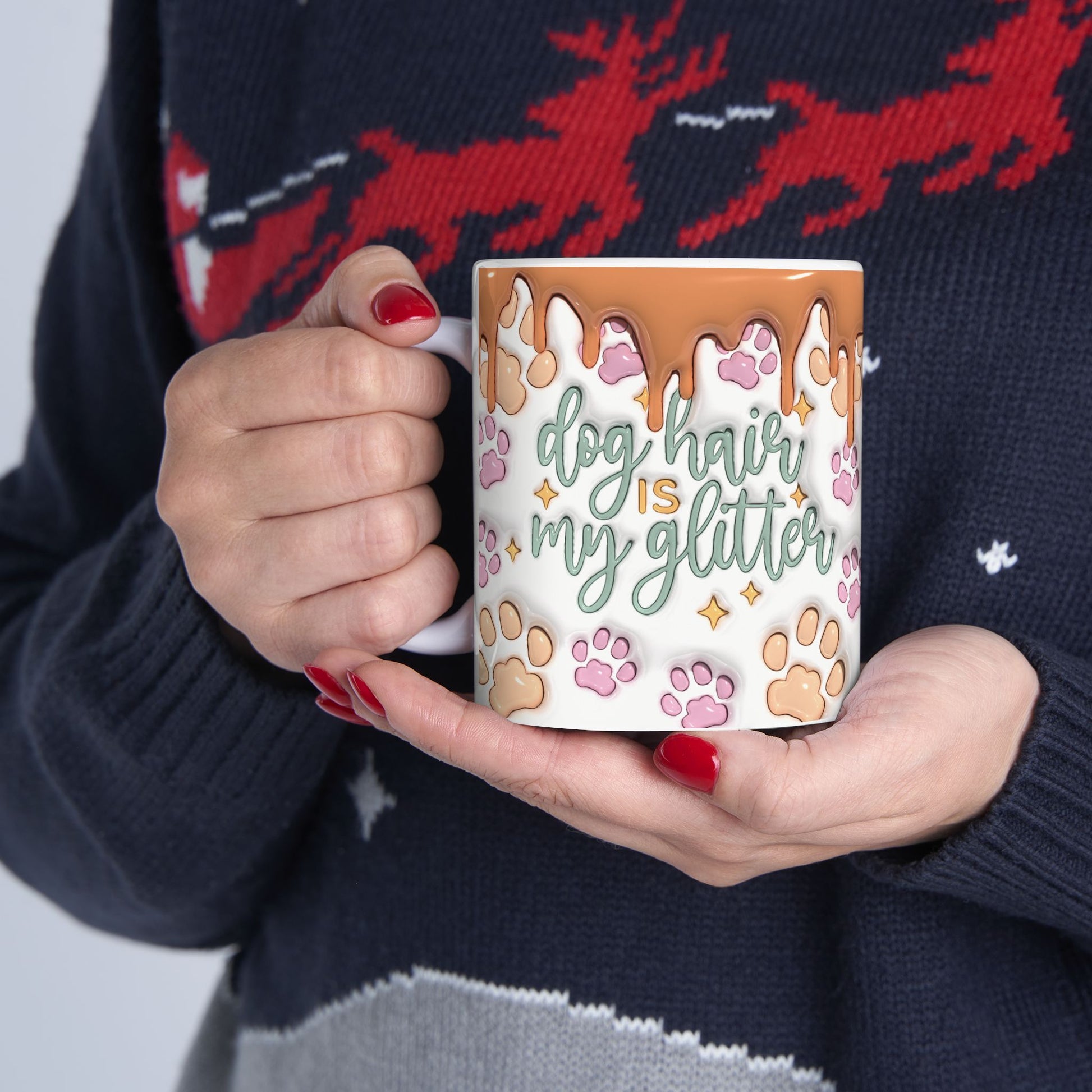 "Dog Hair Is My Glitter" Ceramic Mug (11oz, 15oz)
