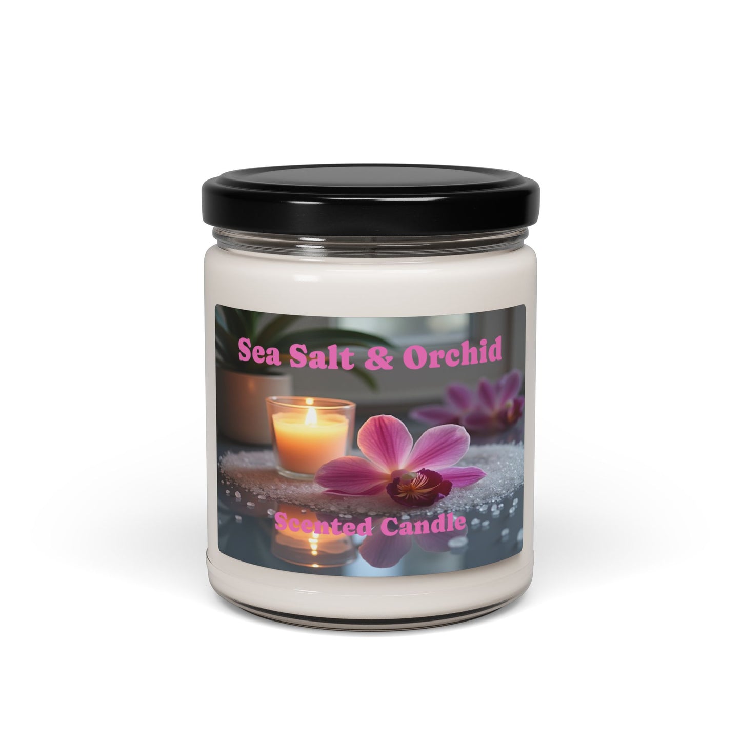 Sea Salt & Orchid - Scented Soy Wax Candle, 9oz