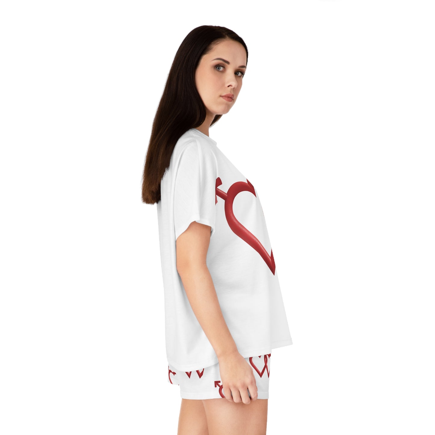 Intertwined Love Gender Symbol Matching Pajama Set – Couples Valentine's Sleepwear