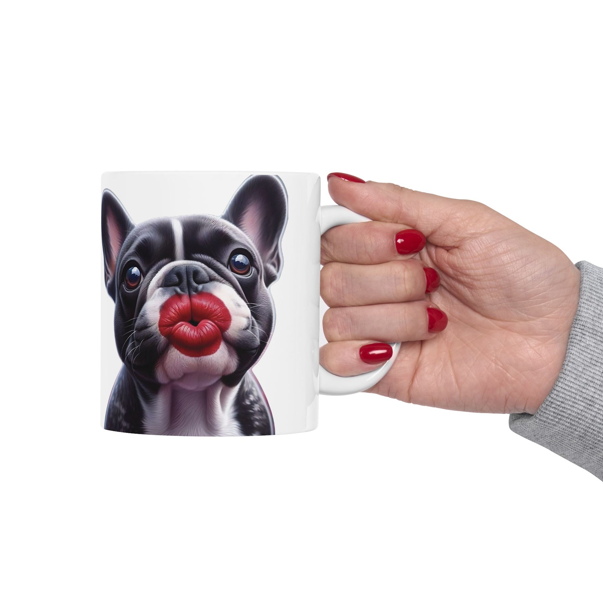 French Bulldog Blowing Kiss Mug (11oz & 15oz)