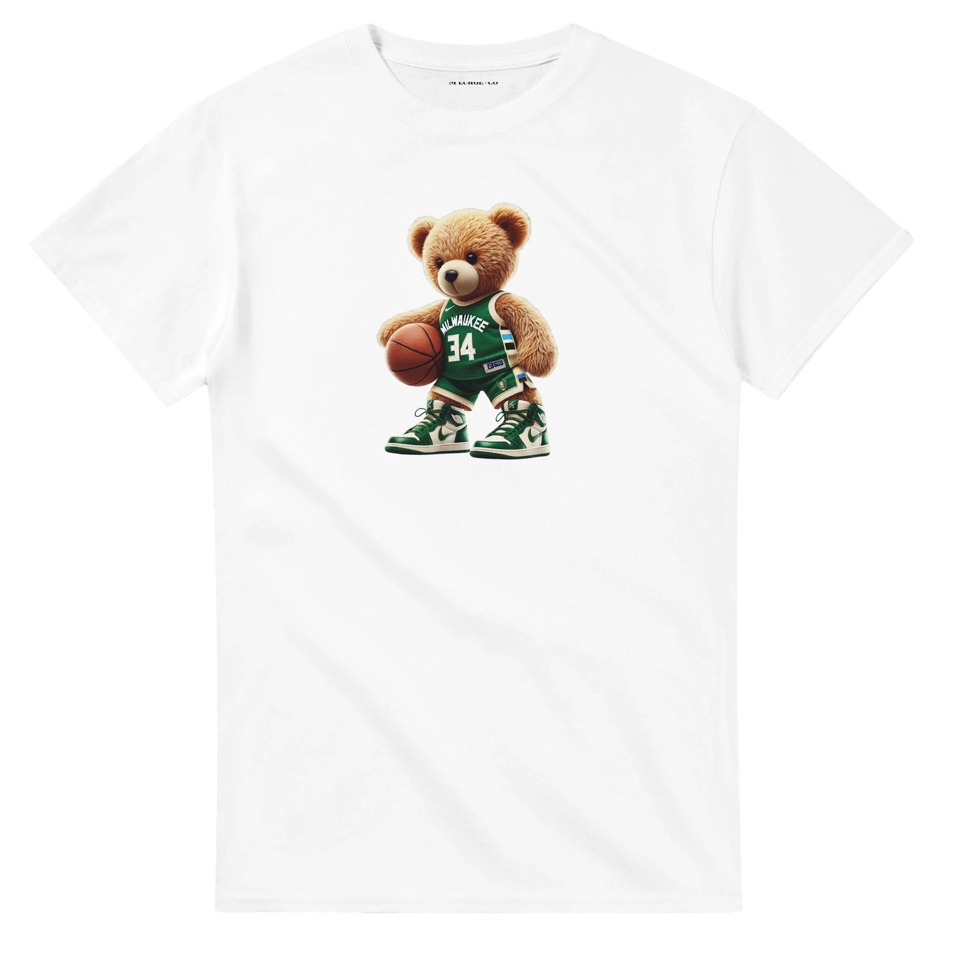 Urban Teddy Tee – Milwaukee Bucks Inspired Cotton T-Shirt for Men & Women