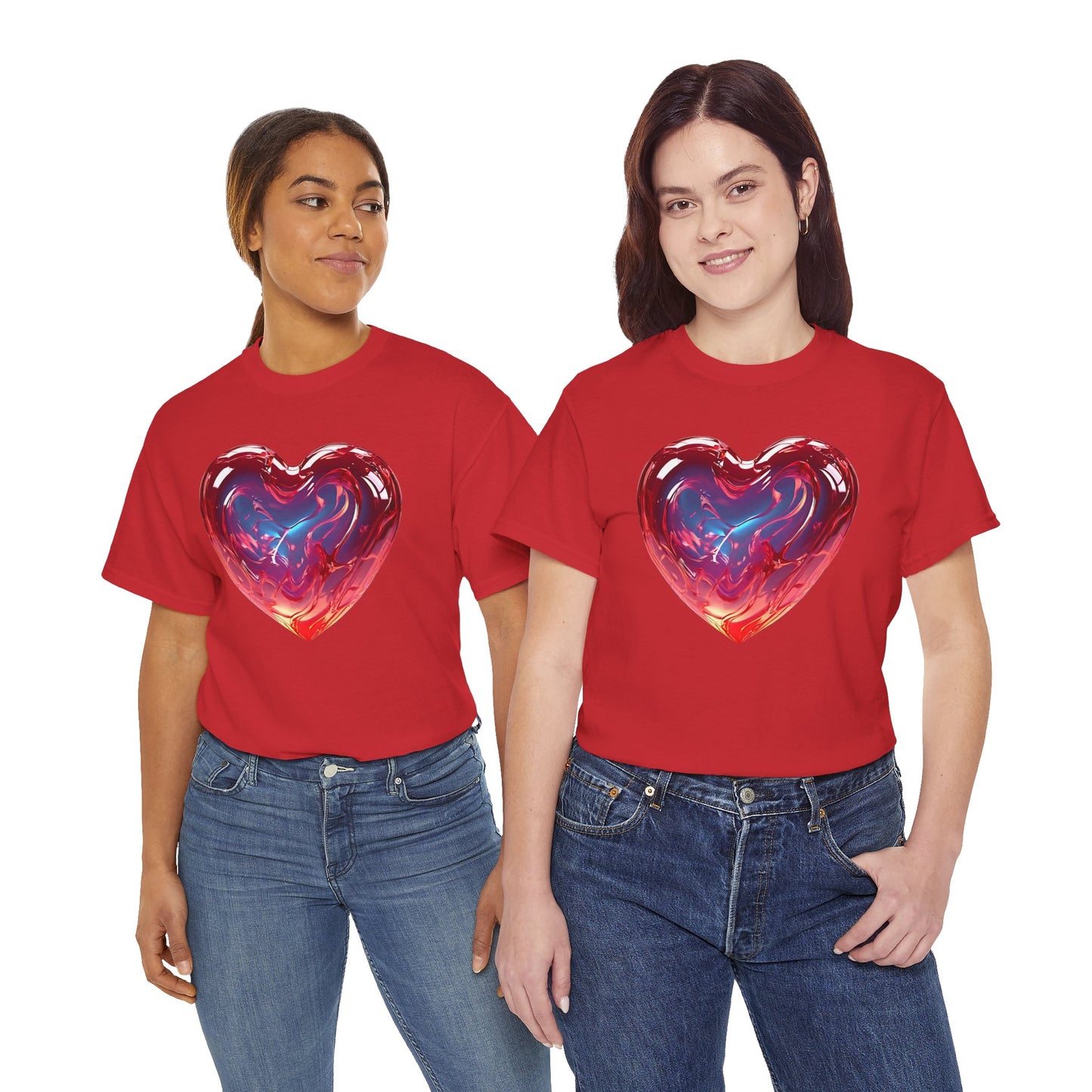 Trendy Women's Graphic Heart Tee