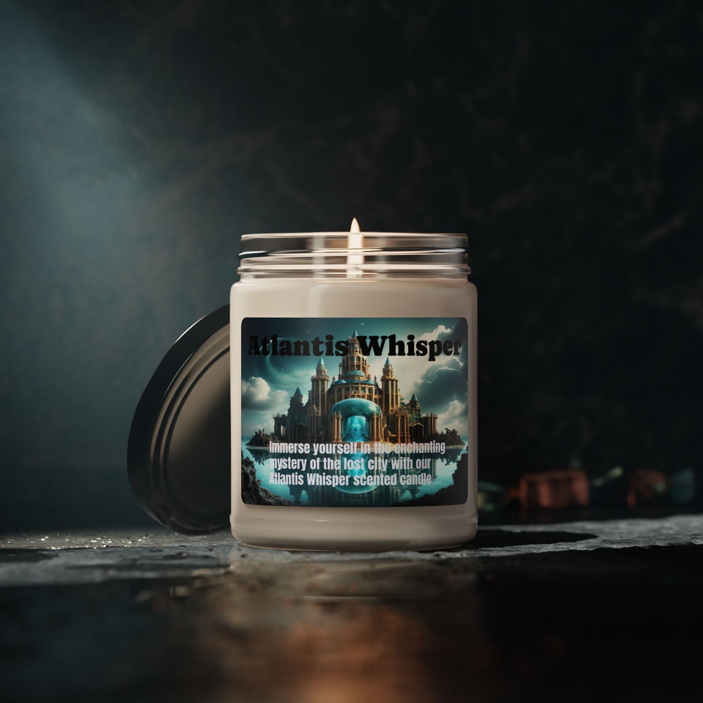 Atlantis Whisper - Scented Soy Wax Candle, 9oz