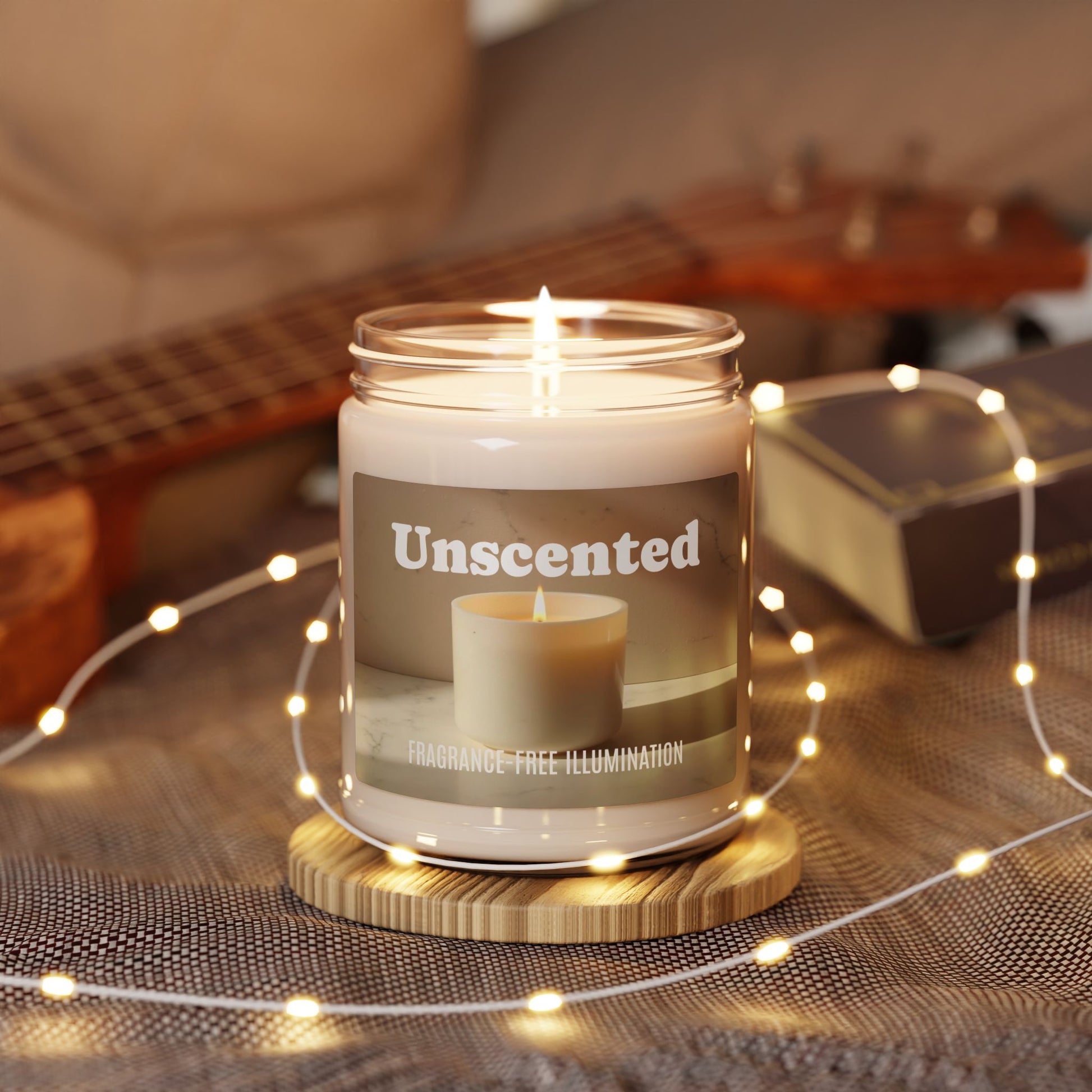 Unscented Soy Wax Candle, 9oz