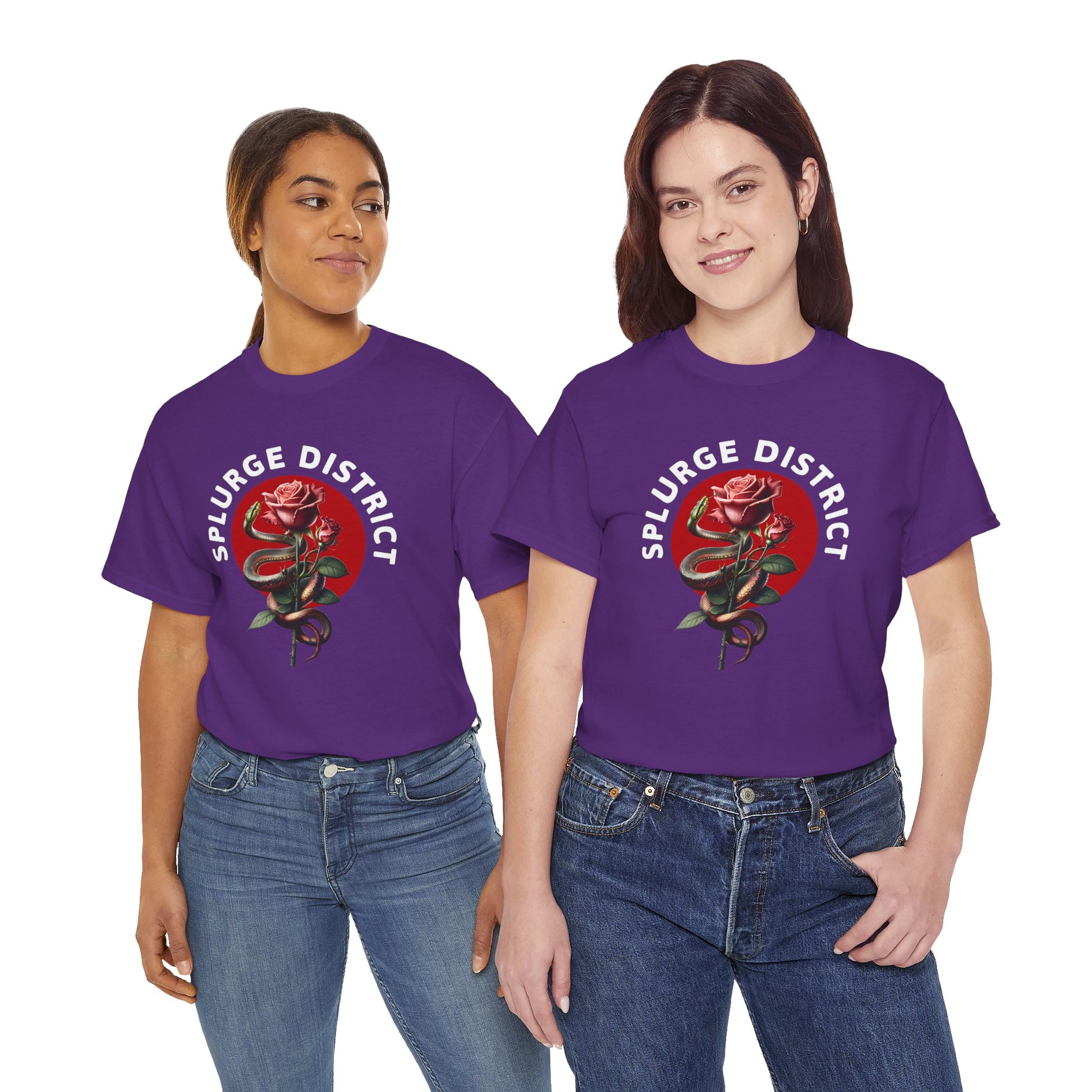 Splurge District Graphic Tee - with Rose Design