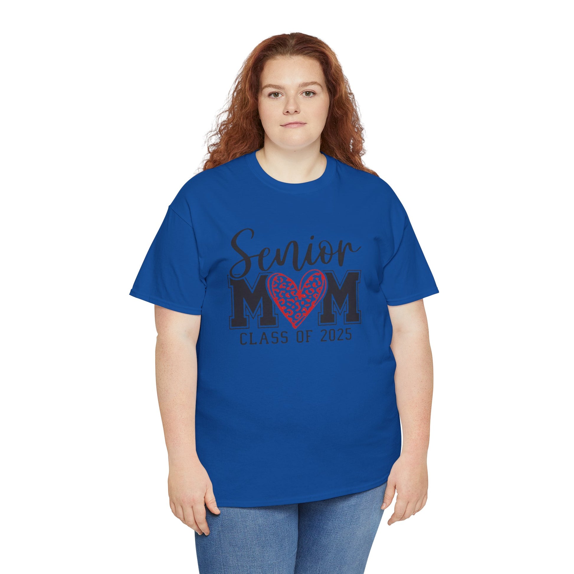Senior Mom Class of 2026 Leopard Heart Shirt – Proud Graduation Tee for Moms
