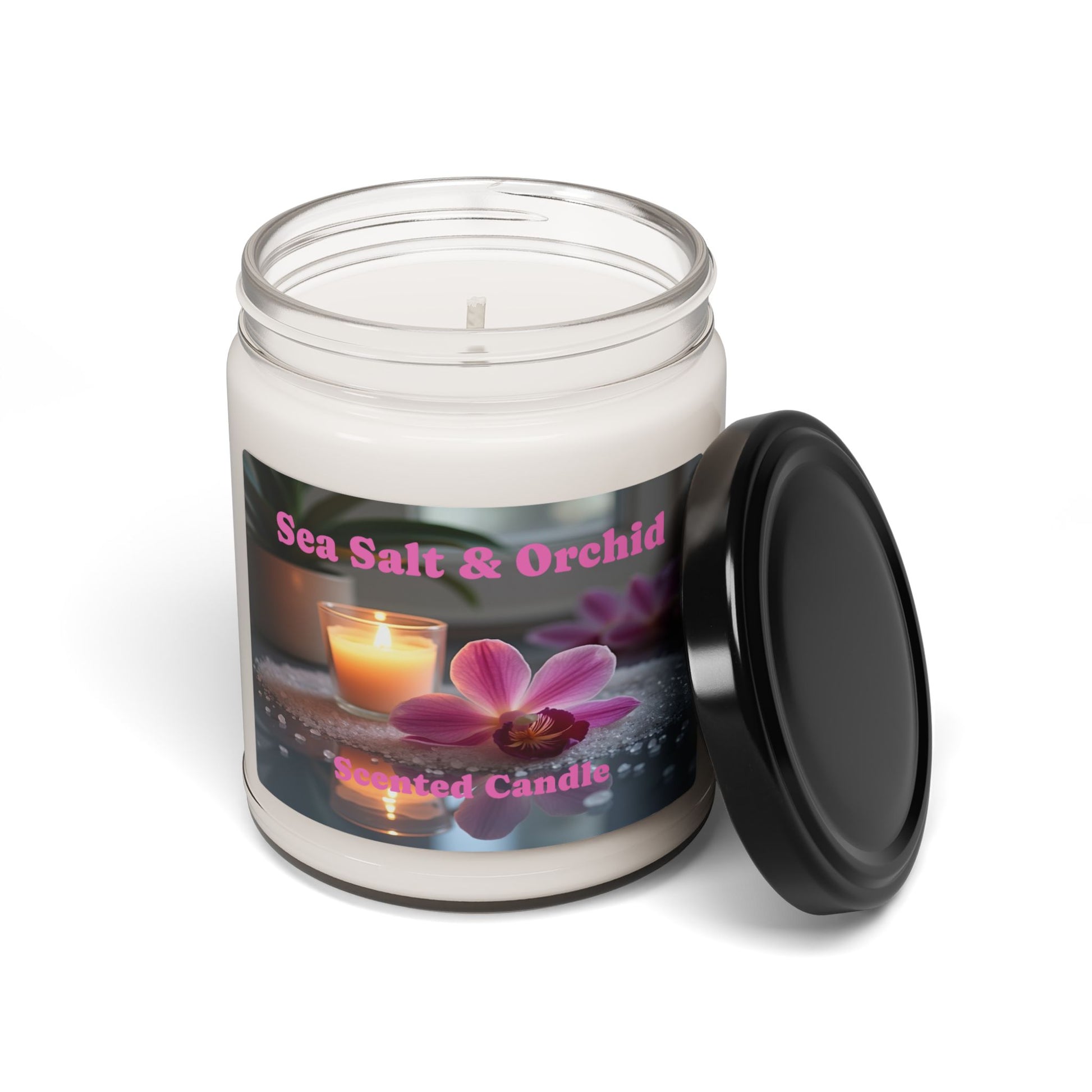 Sea Salt & Orchid - Scented Soy Wax Candle, 9oz