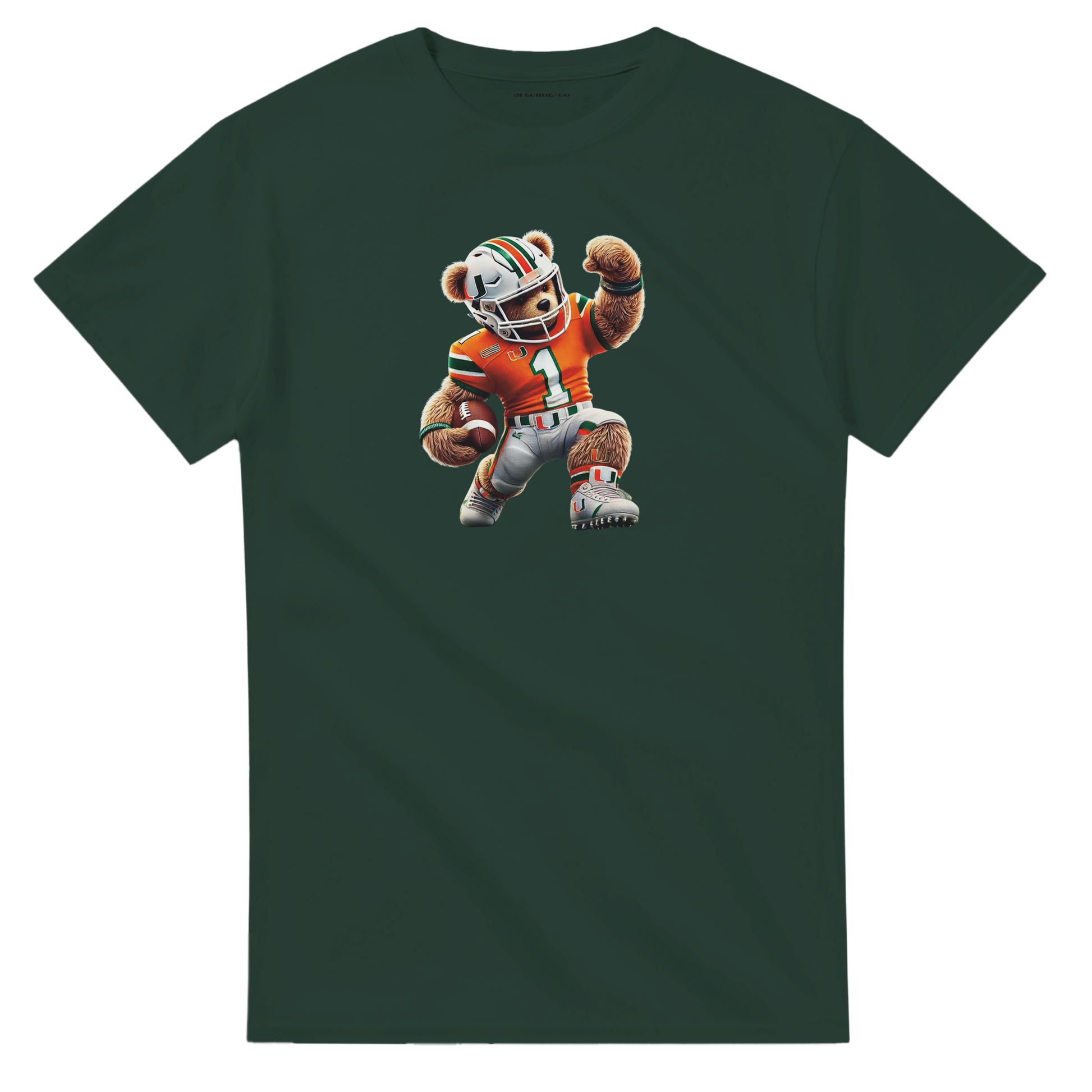 Urban Teddy Tee – Miami Hurricanes Inspired Cotton T-Shirt for Men & Women