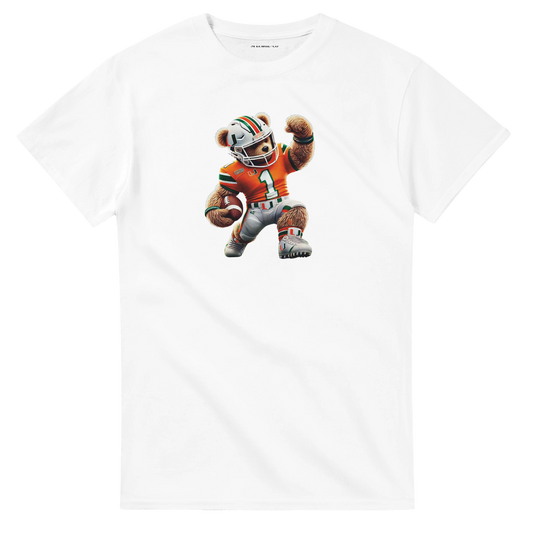 Urban Teddy Tee – Miami Hurricanes Inspired Cotton T-Shirt for Men & Women